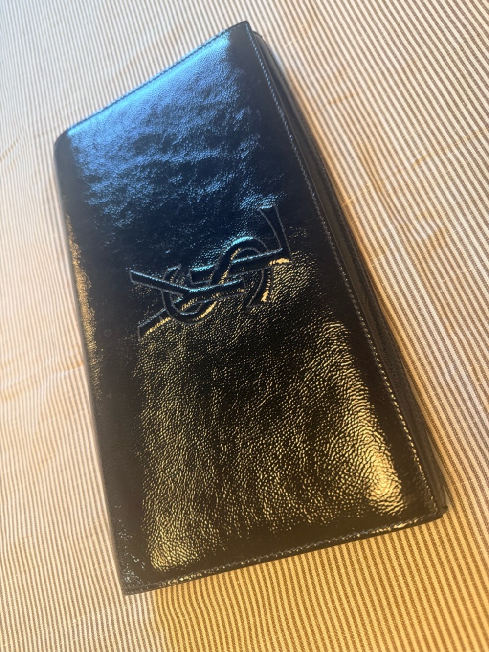 YSL Yves Saint Laurent Black Patent Belle de Jour Clutch